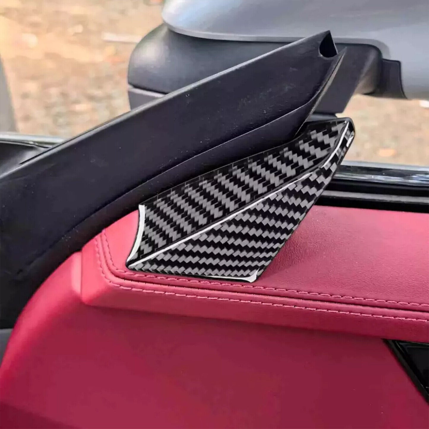 for Porsche 911 992 2019-2023 Soft Carbon Fiber Interior A Pillar Panel Trim