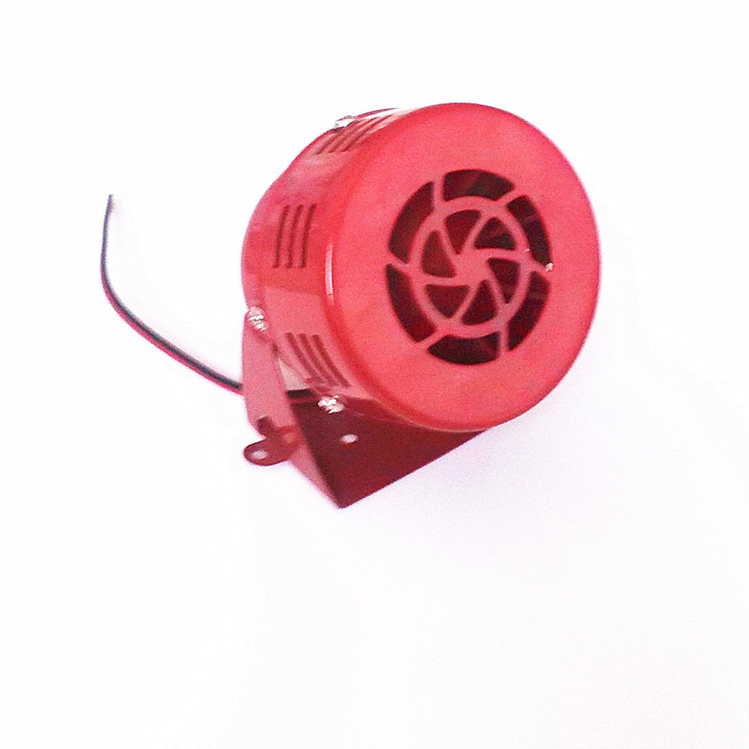 12V 110dB Red Driven Air Raid Siren Tornado Horn Alarm Loud Sound Fire Security