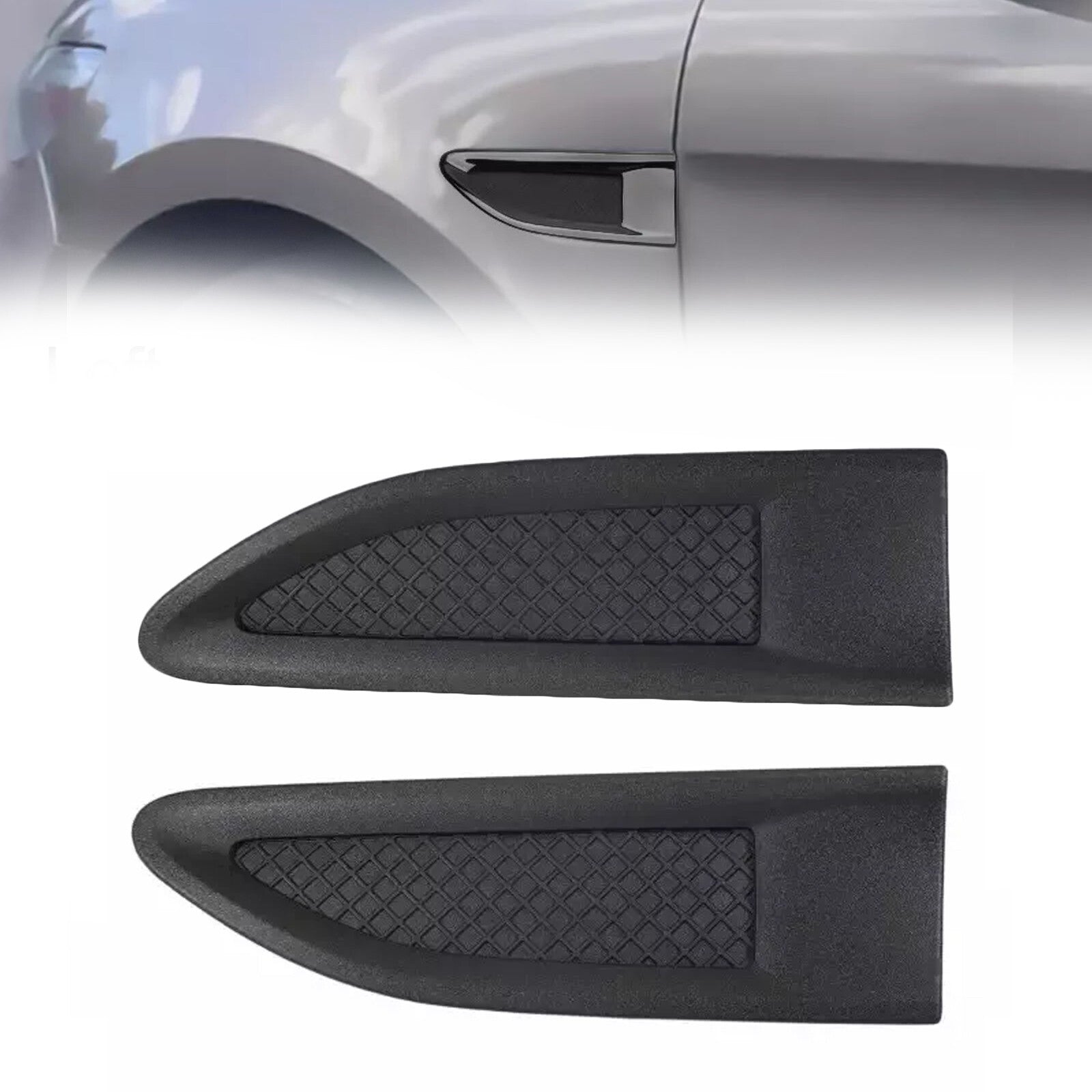 Pair Front Mudguard Vent Molding Insert DG1Z-16178-C for Ford For Taurus 13-19