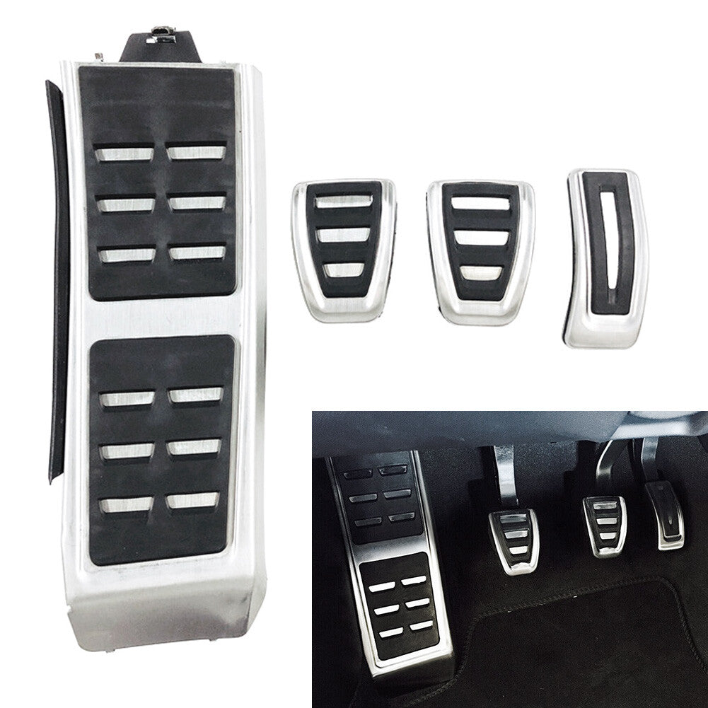 Stainless Steel Car Foot Rest Clutch Pedals Brake Gas Pedals Cover for Audi A4