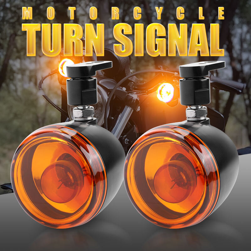 2X Front Turn Signal Blinker Lights DRL for Dyna Sportster XL Softail Dyna FXD