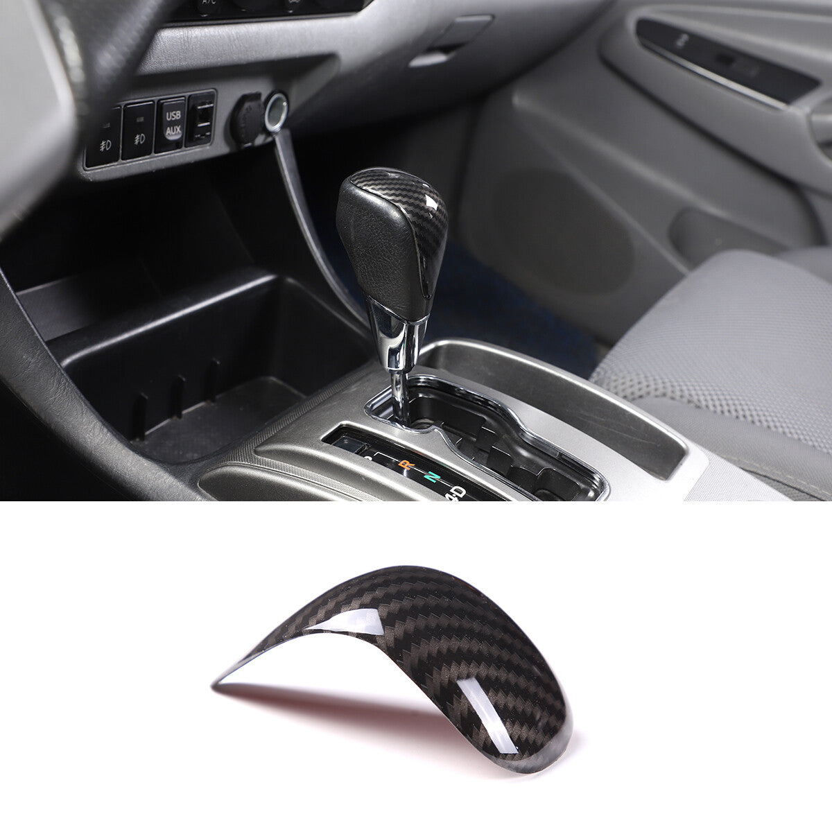 Carbon fiber exterior 4WD mode frame trim for Toyota Tundra 2022 - 2023