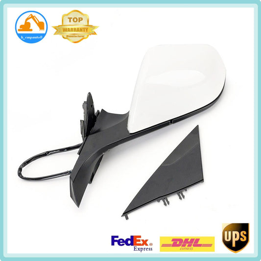 Left Driver Side Mirror Power Fold Heated for Tesla Model 3 2017-2022 2023 White