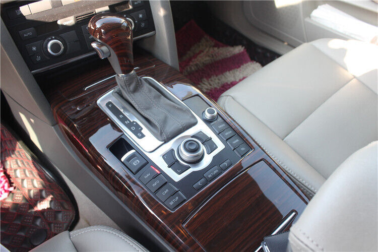 Car Inner Gear Shift Knob Head Cover Trim 1 Fit for Audi A6L 2005-2011 Red Wood