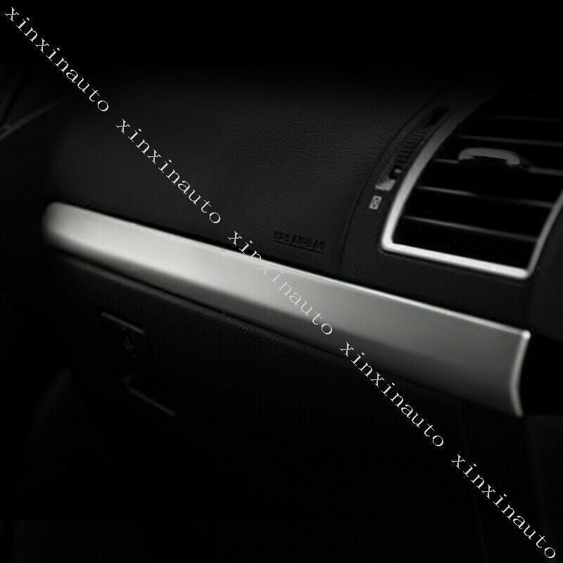 for Toyota Prado FJ150 2010-21 Silver Steel Center Console Strip Molding Trim 2x