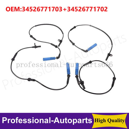 4-piece set of front and rear ABS wheel speed sensors suitable for BMW 525xi 06-07 528xi 530xi 3.0L