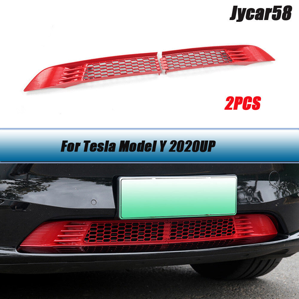 for Tesla for Model Y Front Lower Bumper Trim Honeycomb Mesh Grille Grid Insert