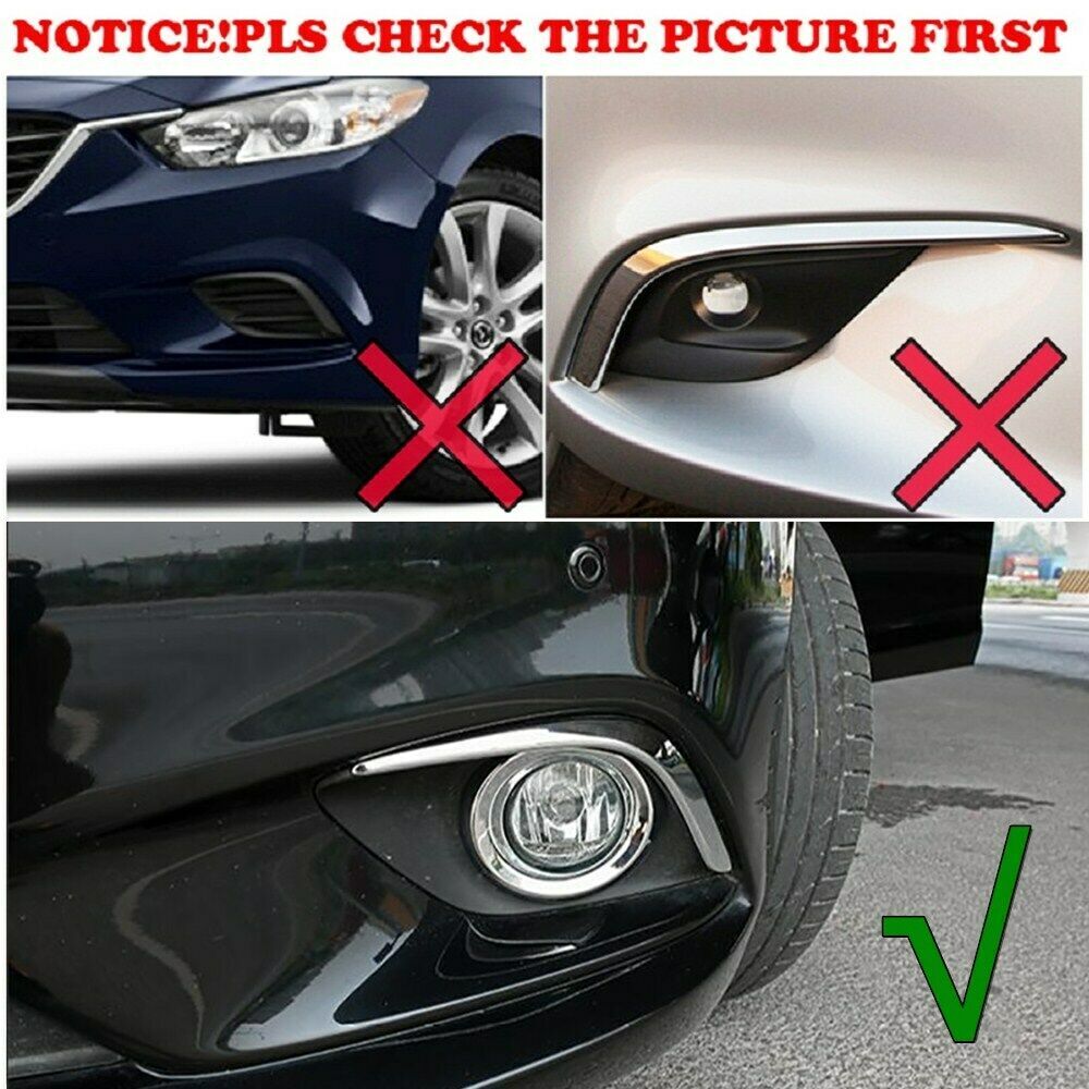 for Mazda 6 Atenza Sedan 13-15 Front Fog Light Lamp eyebrow chrome Cover Trims