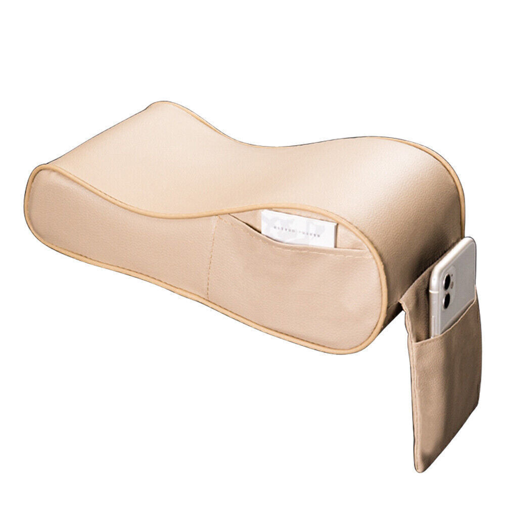 PU Memory Foam Console Armrest Box Cushion Pad Mat Universal for SUV Beige Car