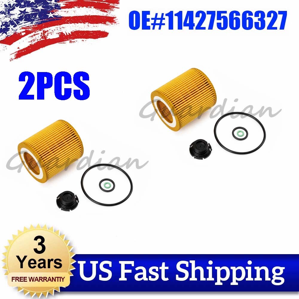 2PCS 11427566327 Oil Filter Housing Gasket Cooler Seal for BMW Z4 X3 X5 X6 328I