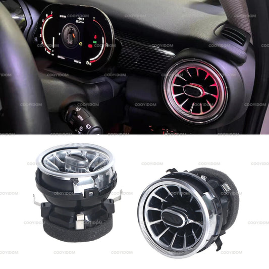 2-Piece LED Front Dashboard AC Air Vents for BMW for MINI JCW F56