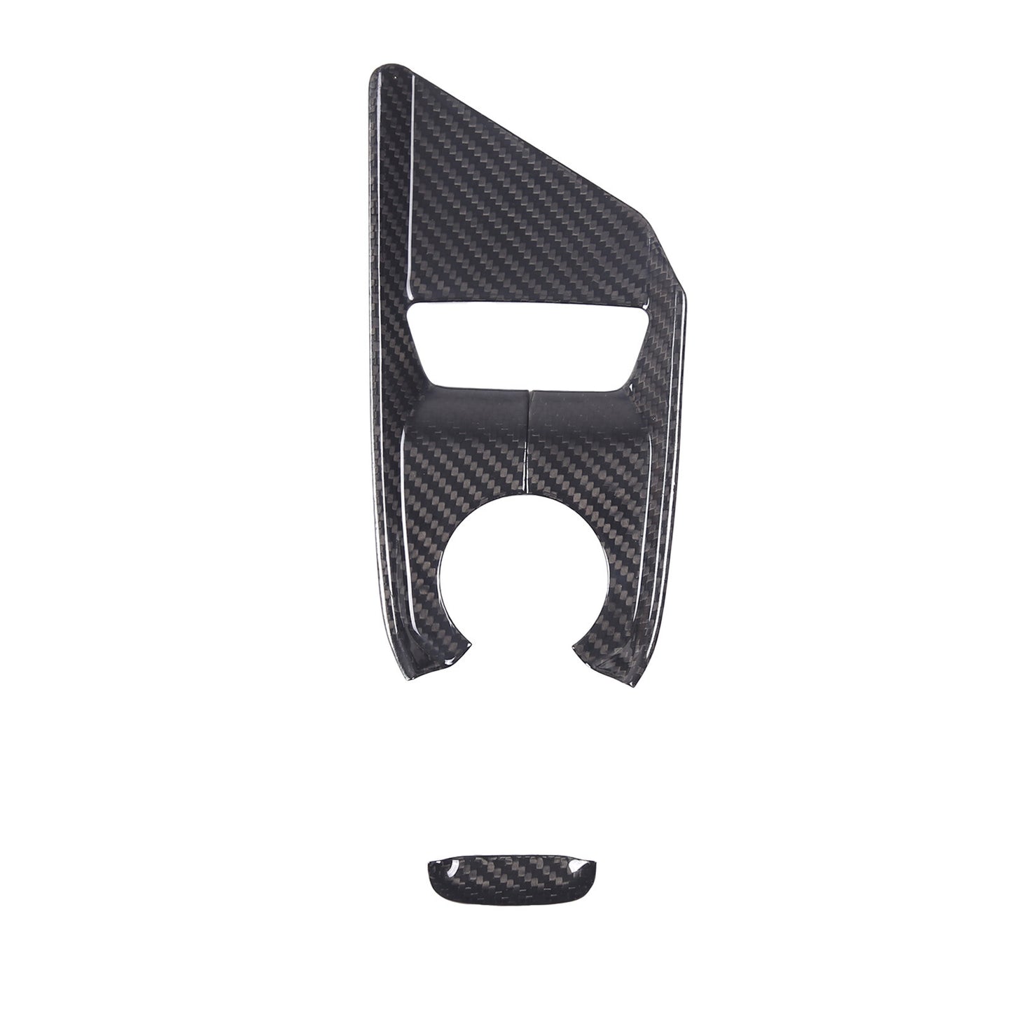 Black Real Carbon Fiber Center Control Button Cover for Corvette C8 2020-2024