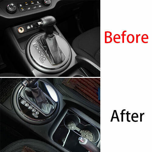 Middle Console Gear Shift Panel Trim for Kia Sportage R GL 2011-2016 Black Steel