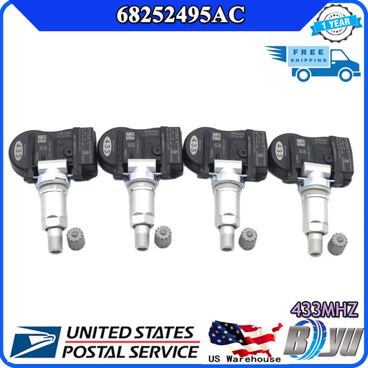 Package of 4 TPMS Tire Pressure Monitoring Sensors 68252495AC for Dodge Durango SRT 18-20