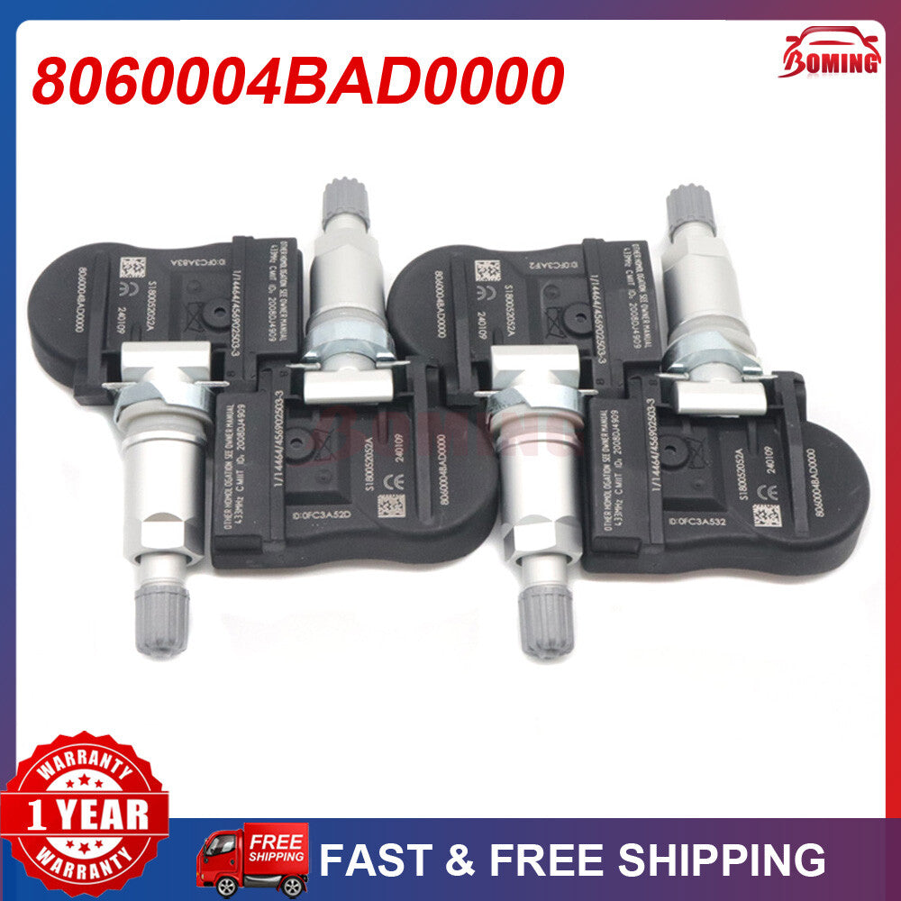 8060004BAD0000 4PCS New TIRE PRESSURE MONITOR SENSOR TPMS Fits For Trumpchi GA3