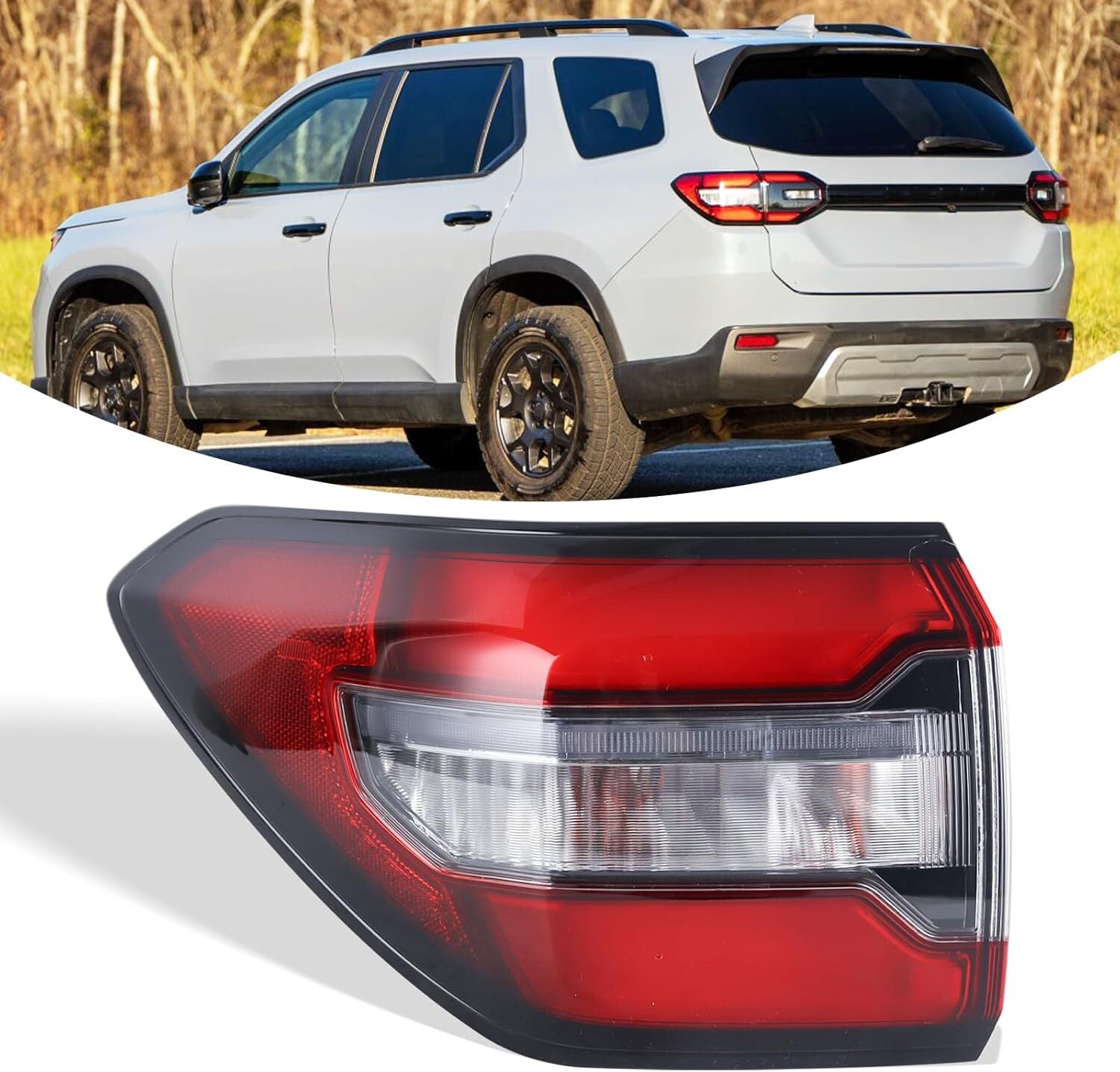 2023 2024 for Honda Pilot Outer Tail Light LH Driver Left Side LED Lamps