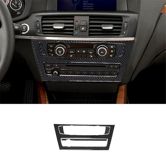 Carbon Fiber Central CD Radio Frame Cover Trim for BMW X3 F25 X4 F26 2011-2017
