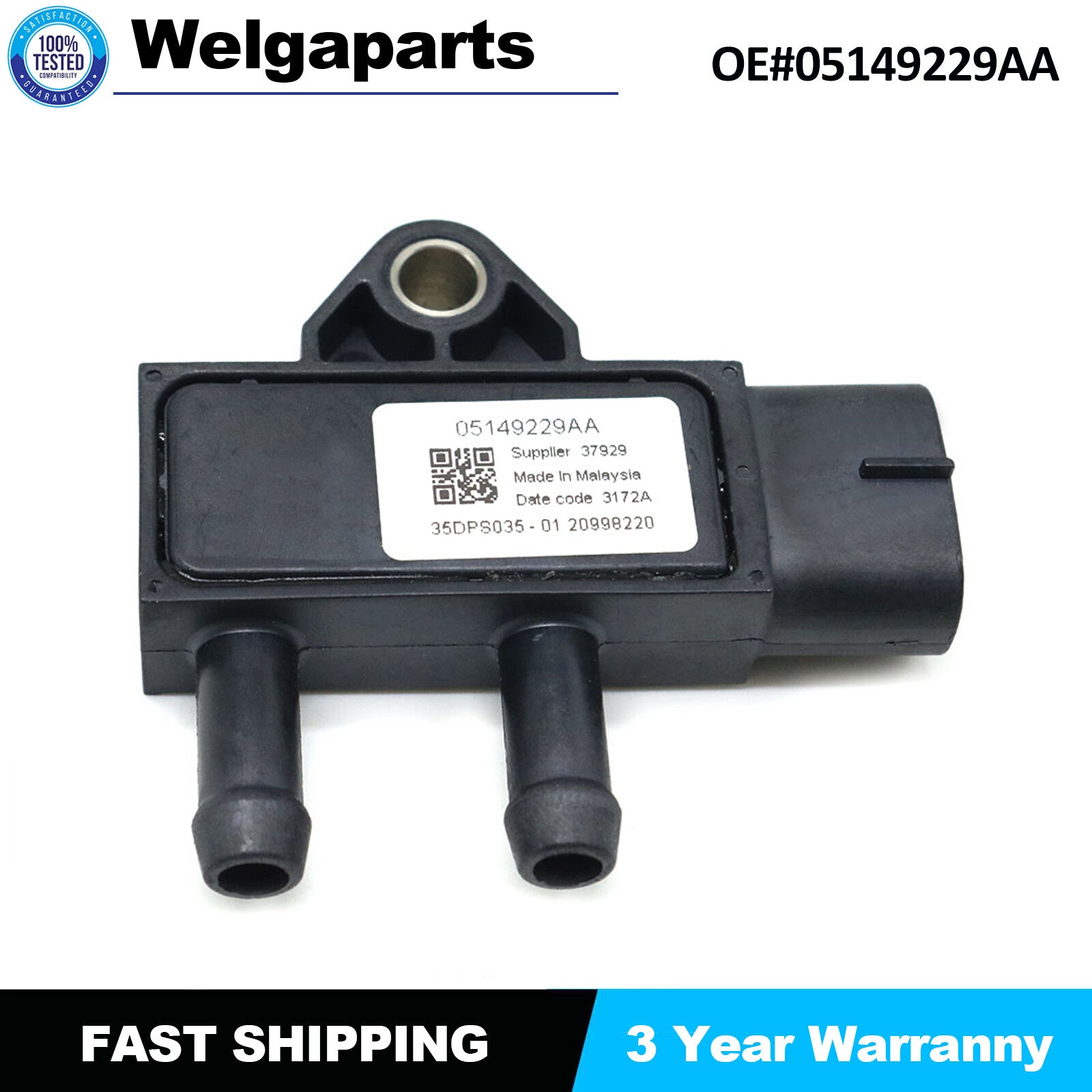 6.7L DPF Differential Pressure Sensor Switch for Dodge for Ram 4500 3500 05149229AA