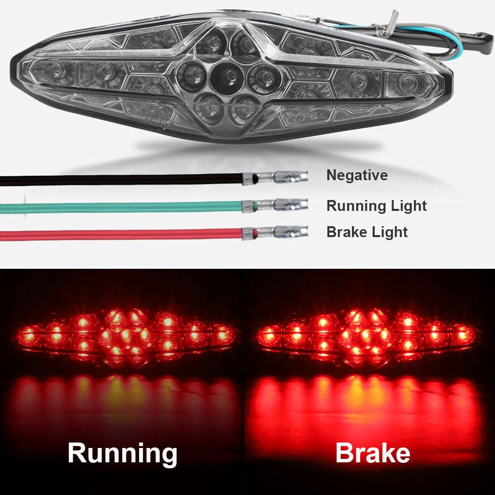1PC Universal Motorcycle RED Brake Rear Stop Running Tail Light 15 LED for Honda