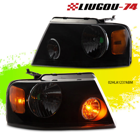 Headlights suitable for 04-08 for Ford F150 for Lincoln Mark LT black housing lights USA