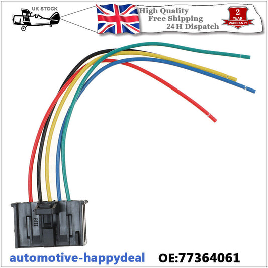 for FIAT GRANDE PUNTO HEATER RESISTOR WIRING LOOM REPAIR PLUG HARNESS 77364061