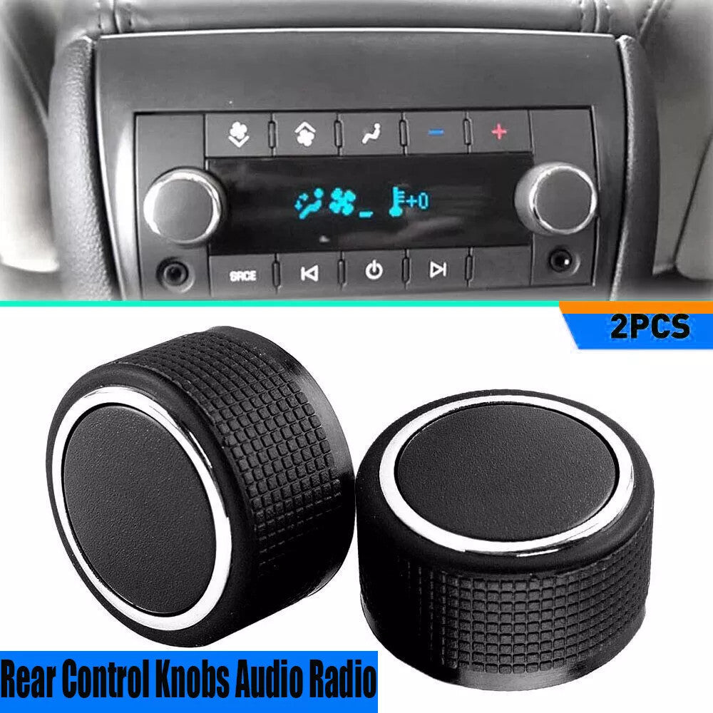 2pcs Rear Control Knobs For Radio 2007 - 2013 for Chevrolet Suburban Tahoe for GMC for Yukon