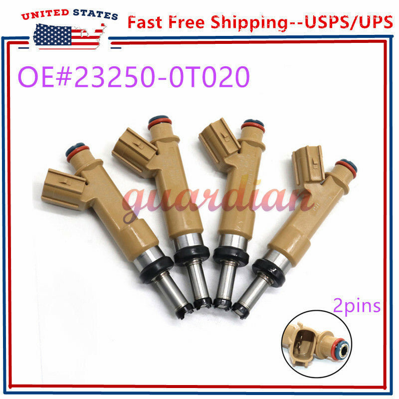 4PCS Fuel Injectors 232500T020 09-15 for Toyota Matrix for Corolla for Scion xD 1.8L