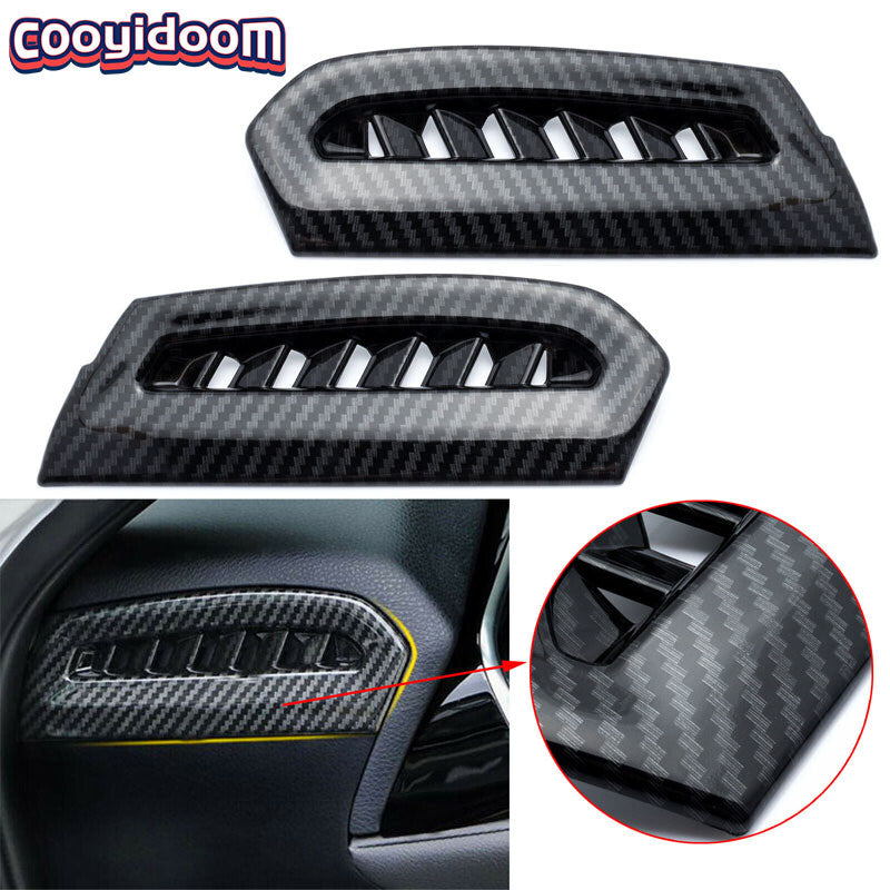 Two carbon fiber exterior side vent socket trim pieces for Toyota for Camry 2018-2023.