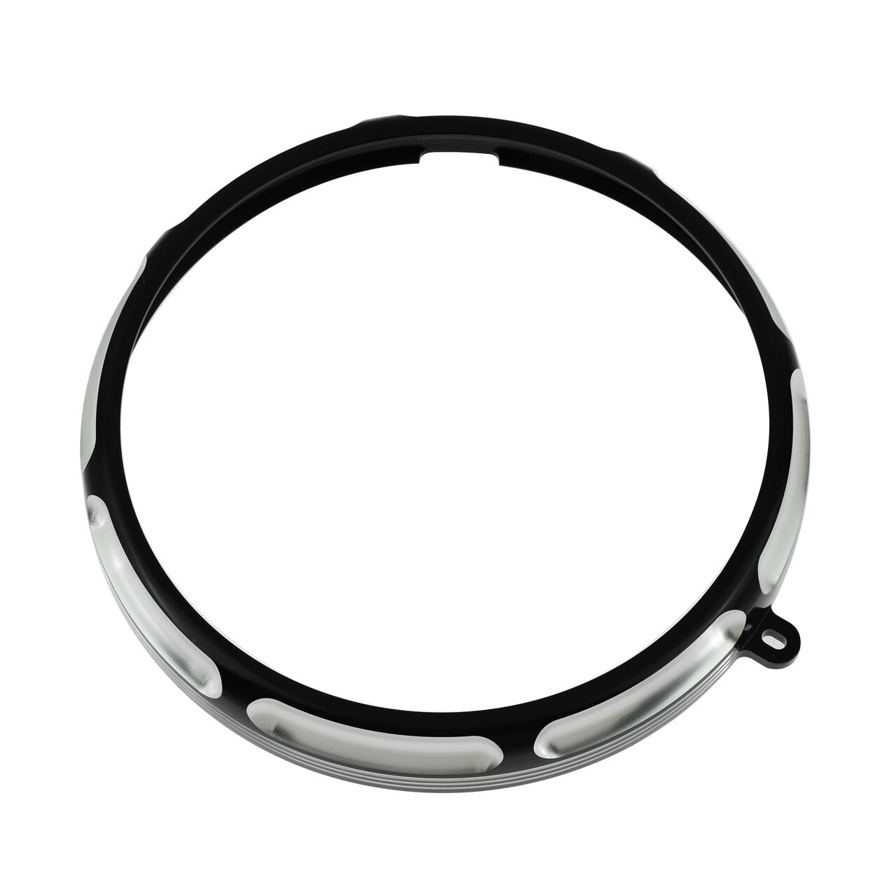 Black 7 Front Headlamp Headlight Trim Ring Fit for Harley Softail Fat Boy 94-17