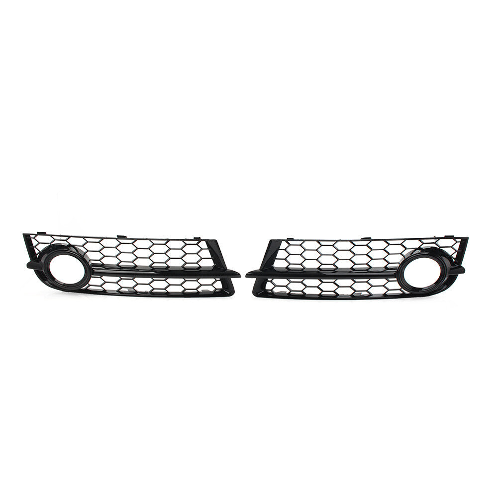 Front Bumper Fog Light Grille Honeycomb Cover for Audi TT 2006-2014 Glossy Black