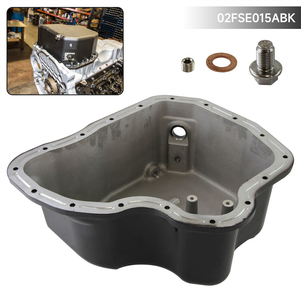 High Capacity Cast Oil Pan For GM 6.6L LB7 LLY LBZ LMM Duramax Diesel 01-10 BK