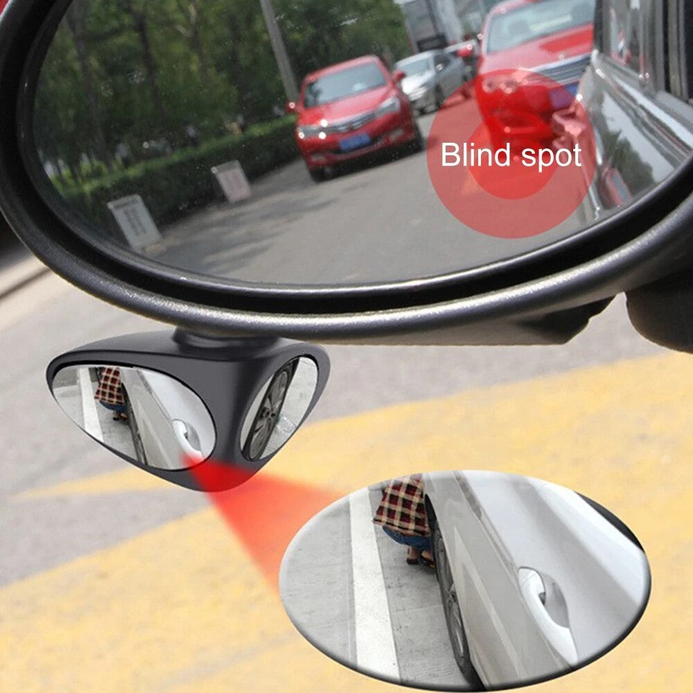 2-Side Car Blind Spot Convex Mirror 360¡ã Adjustable Rear View Parking Mirror HD