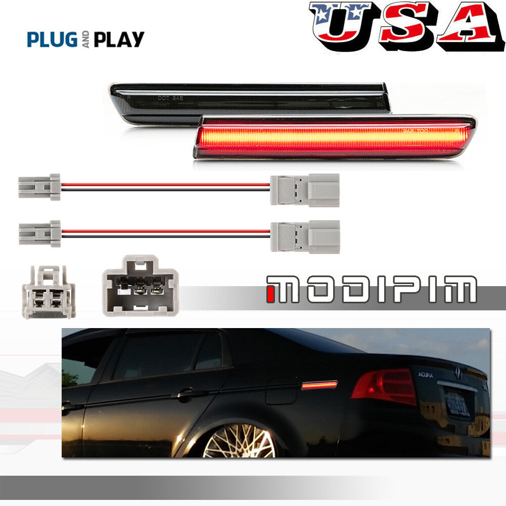 Rear bumper fender LED side marker signal light kit for 2007-08 for Acura TL S model.