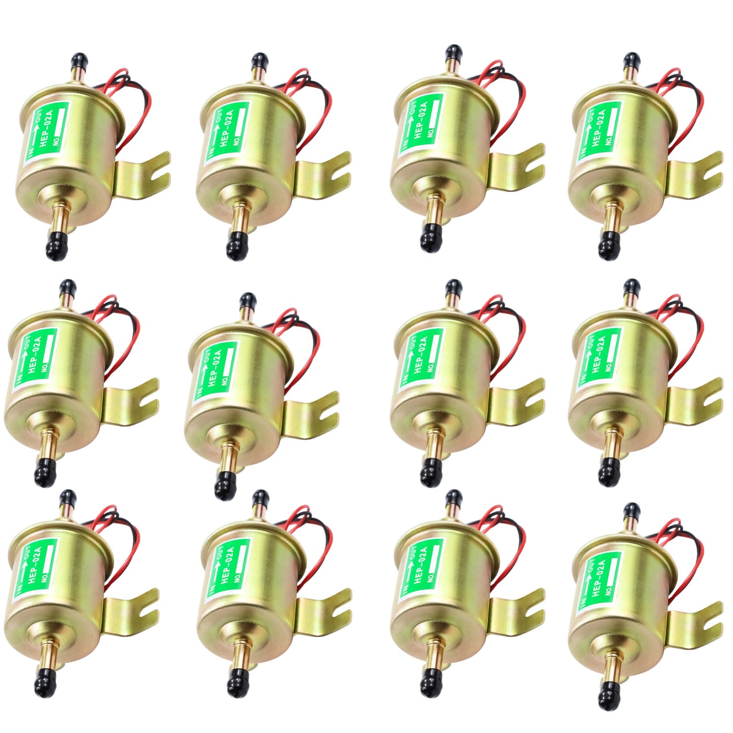12x Electric Fuel Pump 12V for Lawn Mower Carburetor Gas Diesel Engine 2.5-4psi
