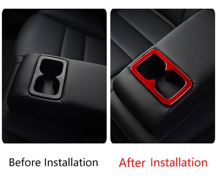 for Nissan Sentra Sylphy 20-2022 Bright Red Rear Drinking Glass Panel Cover Trim
