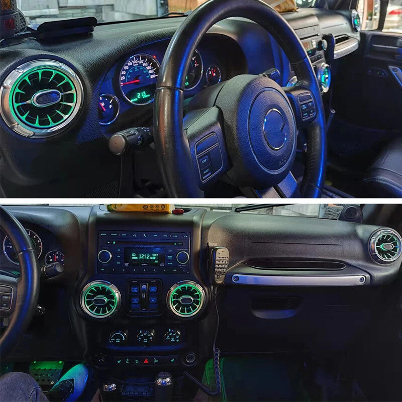 for Jeep for Wrangler JK 2011-2017 New Style LED Front Air Vent Inlet Ambient Lamp