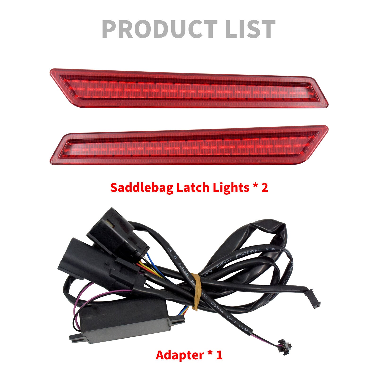 Red LED Saddlebag Latch Lights Fit for Harley Touring Electra Road Glide 14-2023