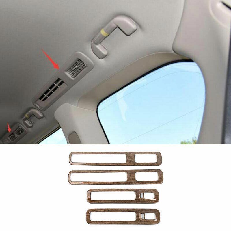 for Nissan Armada Patrol 17-20 Rear Upper Air Out Vent Cover Trim Wood Grain 4P