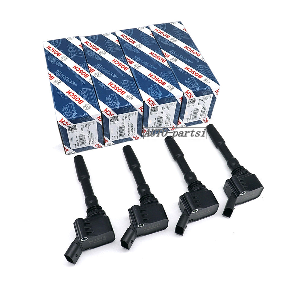 4pcs Ignition Coil Spark Plug for VW for Tiguan for Porsche for Panamera for Audi S4 CJE CNC CJX