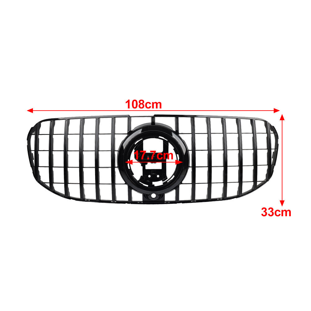 Front Bumper Radiator Hood Diamond Grille for Benz GLS Class X167 2020-2024