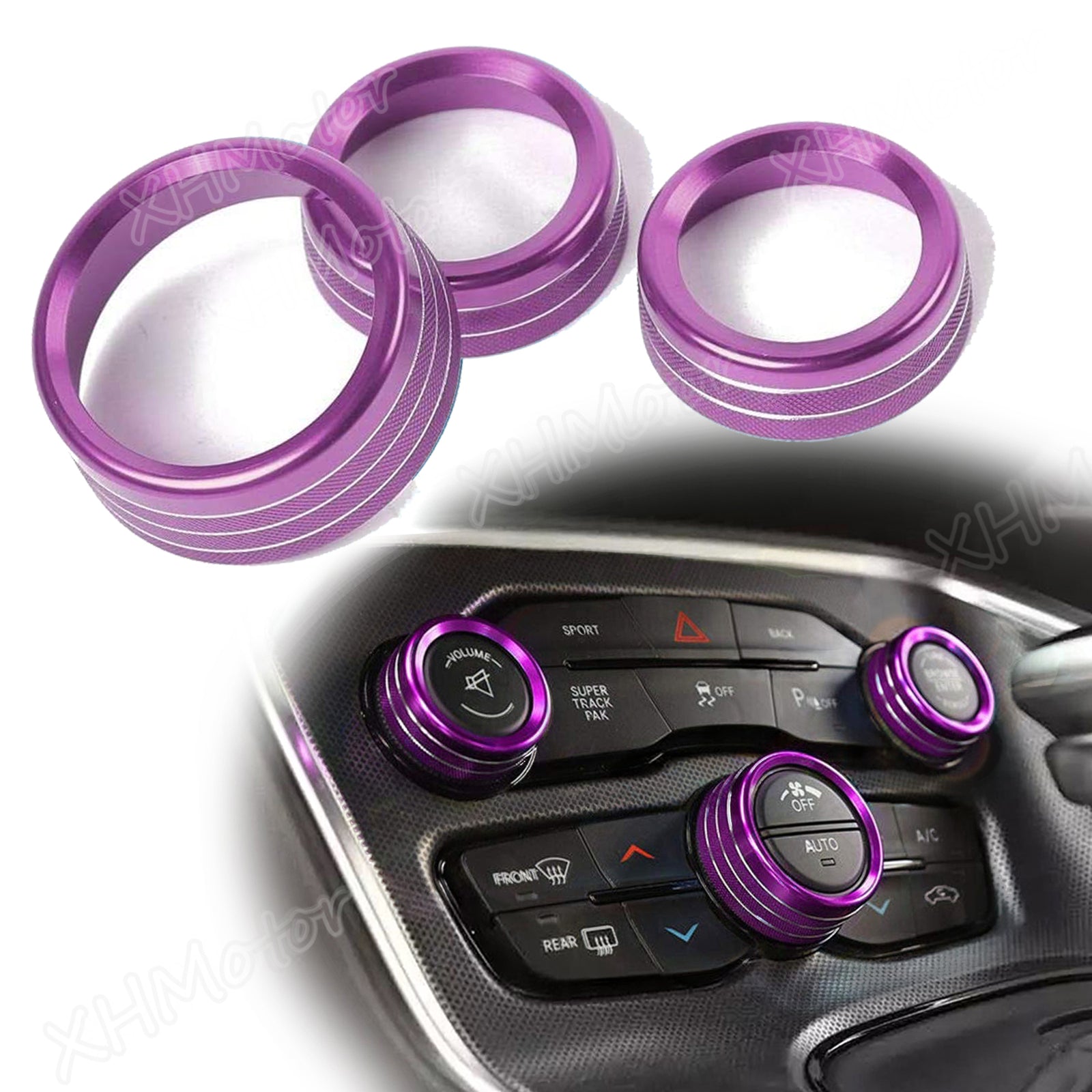 Purple Air Conditioner Switch CD Button Knob for Dodge for Challenger for Chrysler 15+