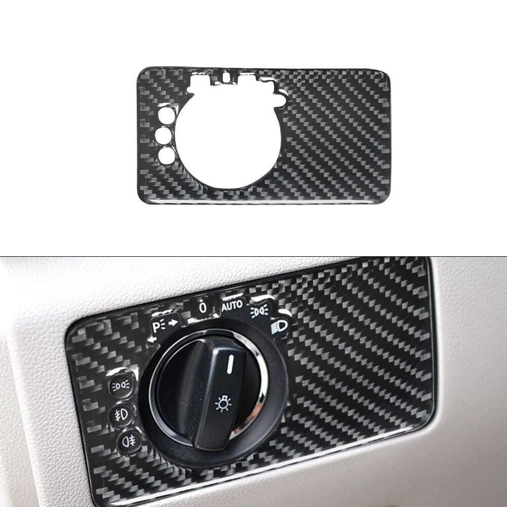 for Mercedes R-Class 2009-2012 Light Control Knob Trim Cover Decor Carbon Fiber
