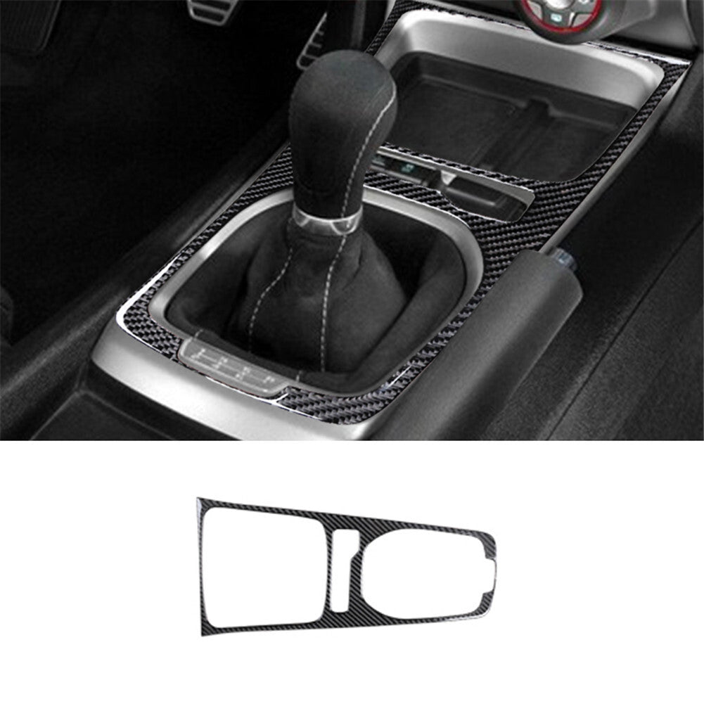 Carbon Fiber Gear Shifter Panel Trim Interior for Chevrolet Camaro 2010-15 TypeB