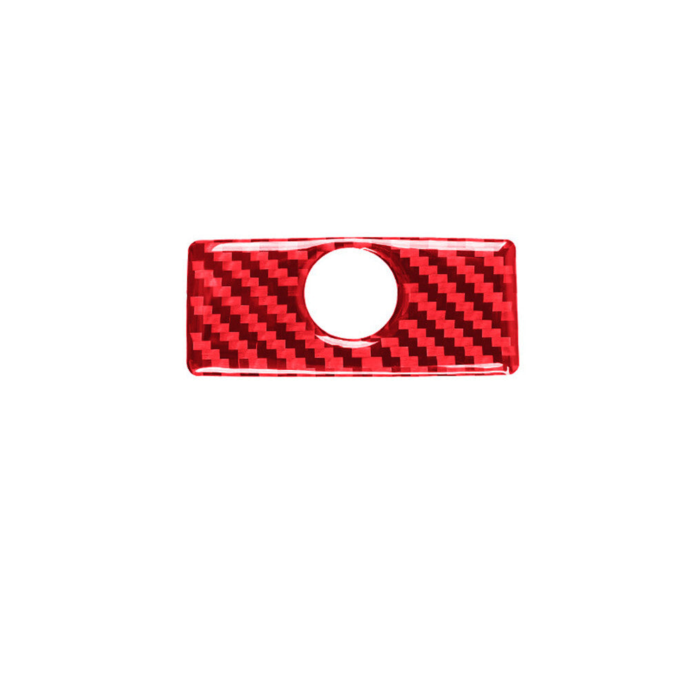 Red Carbon Fiber Glove Box Switch Cover Trim for Toyota Highlander 2008-2013