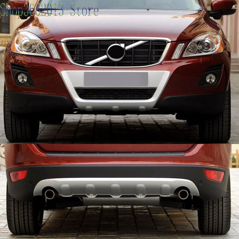 2P for volvo XC60 2009-2013 Front  Rear Bumper Protector Skid Plate Guard Cover