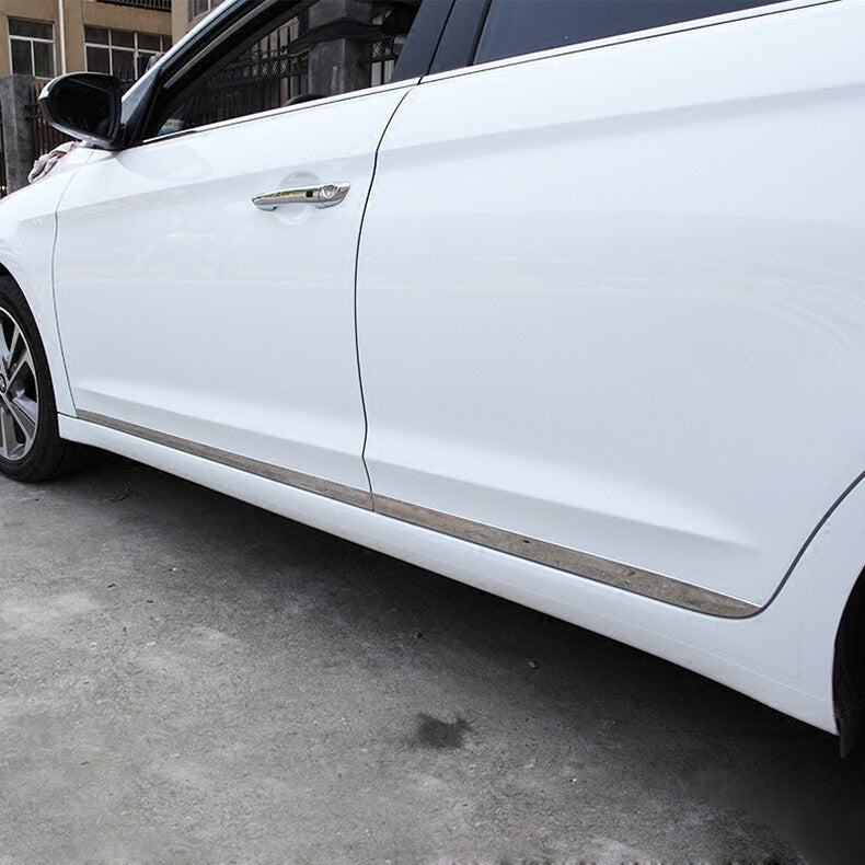 for Hyundai for Elantra 2017-2020 Stainless Car Door Body Side Molding Cover Trim 4x