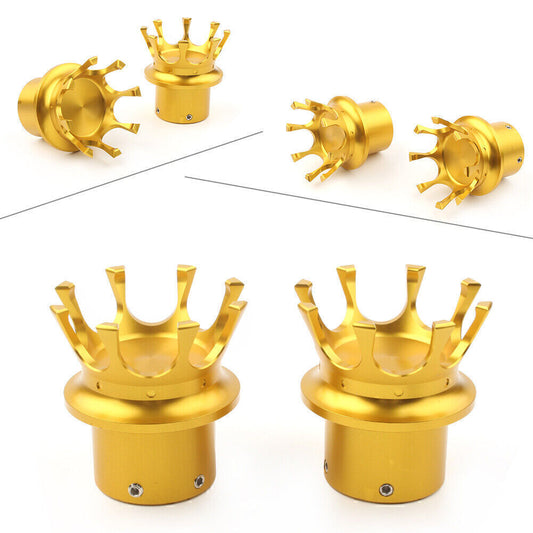 Front Axle Nut Cover Bolt Cap for Harley XL 883 1200 Dyna Touring Glide Gold