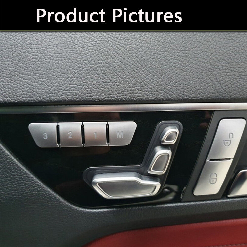 12PCS ABS for Seat Memory Lock Unlock Switch Button Cover Trim for Mercedes Benz