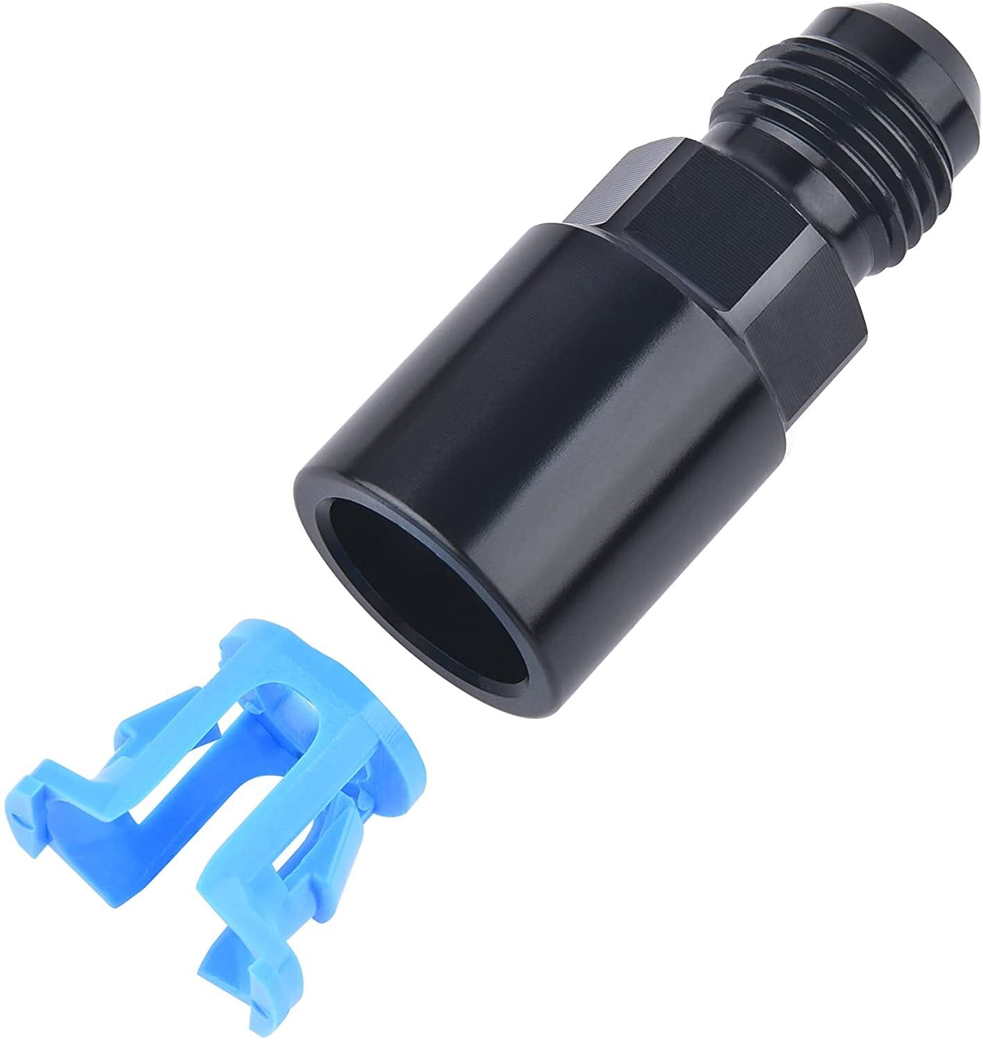 2pc 6AN Male Flare To 5/16 SAE Quick-Disconnect Female Push-On EFI Fuel Fitting