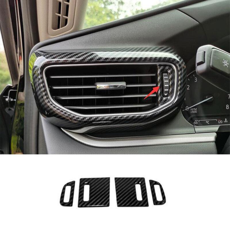 Air Conditioning Air Outlet Vent Trim for Ford Explorer 2020-2022 Carbon Fiber